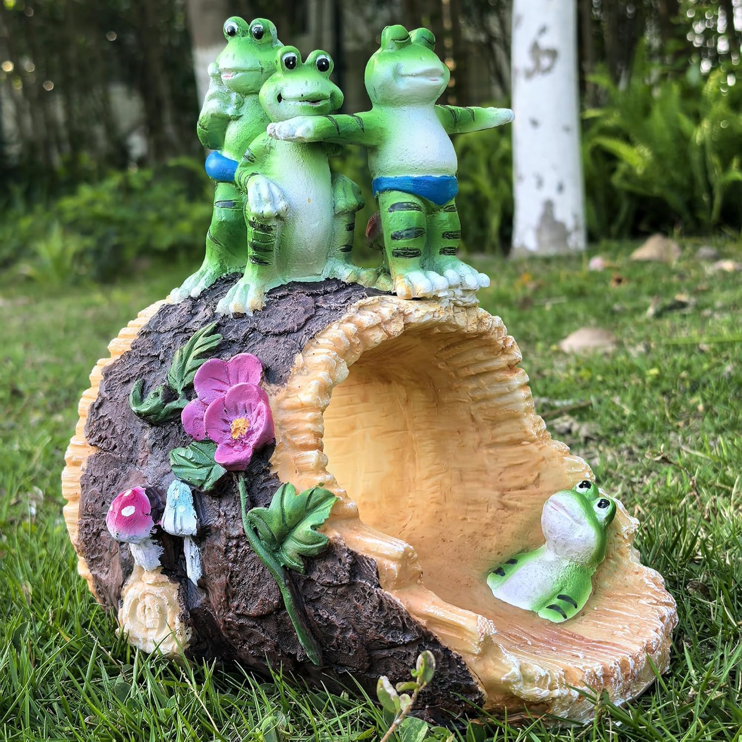 Gutter Downspout Extensions Garden Statue Decorative 3" x 4",Frog Decorative Rain Gutter Downspout Extension Figurine Decor Sculpture for Lawn Yard