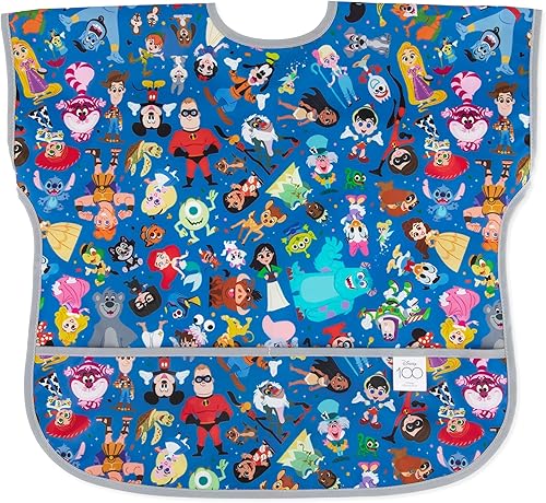 Bumkins Baberos para bebés y niños pequeños, baberos para niñas y niños, grandes para 1-3 años, babero impermeable de manga corta para niños