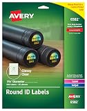 Avery Glossy Clear Round Labels, 1.625" Diameter, Pack of 500 - Make Custom Stickers (6582) – view 1