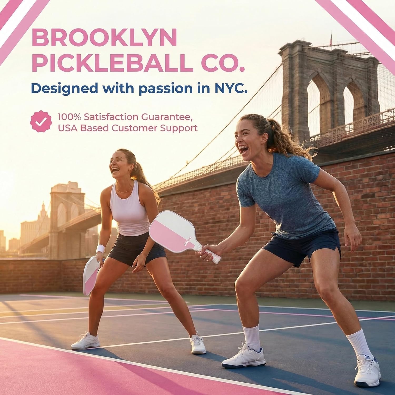 Brooklyn Pickleball Co. – Carbon Fiber Pickleball Paddles – USAPA Approved, Honeycomb Core, Cushioned Grip, Lightweight Design – Single Paddles & Paddle Sets