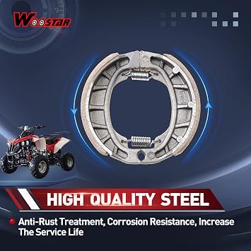WOOSTAR 105mm Drum Brake Shoes Replacement for 110cc 125cc Chinese ATV 4 Wheeler Quad Scooter Moped