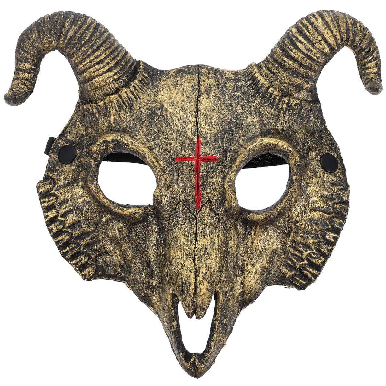 iplusmile Goat Skull Mask Halloween Costume Pu Full Face Mask for Adults Party Masquerade Cosplay Accessory