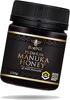 BeeNZ® - Manuka Honig - 100% reiner Manuka-Honig ohne Zusatzstoffe - Methylglyoxal Gehalt (250g, 263+ Mgo)