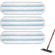 3 Pack H2prO Replacement Mop Pads Compatible with O-Cedar H2prO Mop, Microfiber Mop Head, Washable Mop Cloths, H2 Pro Mop Pad Refill Accessories, Mopping Pads