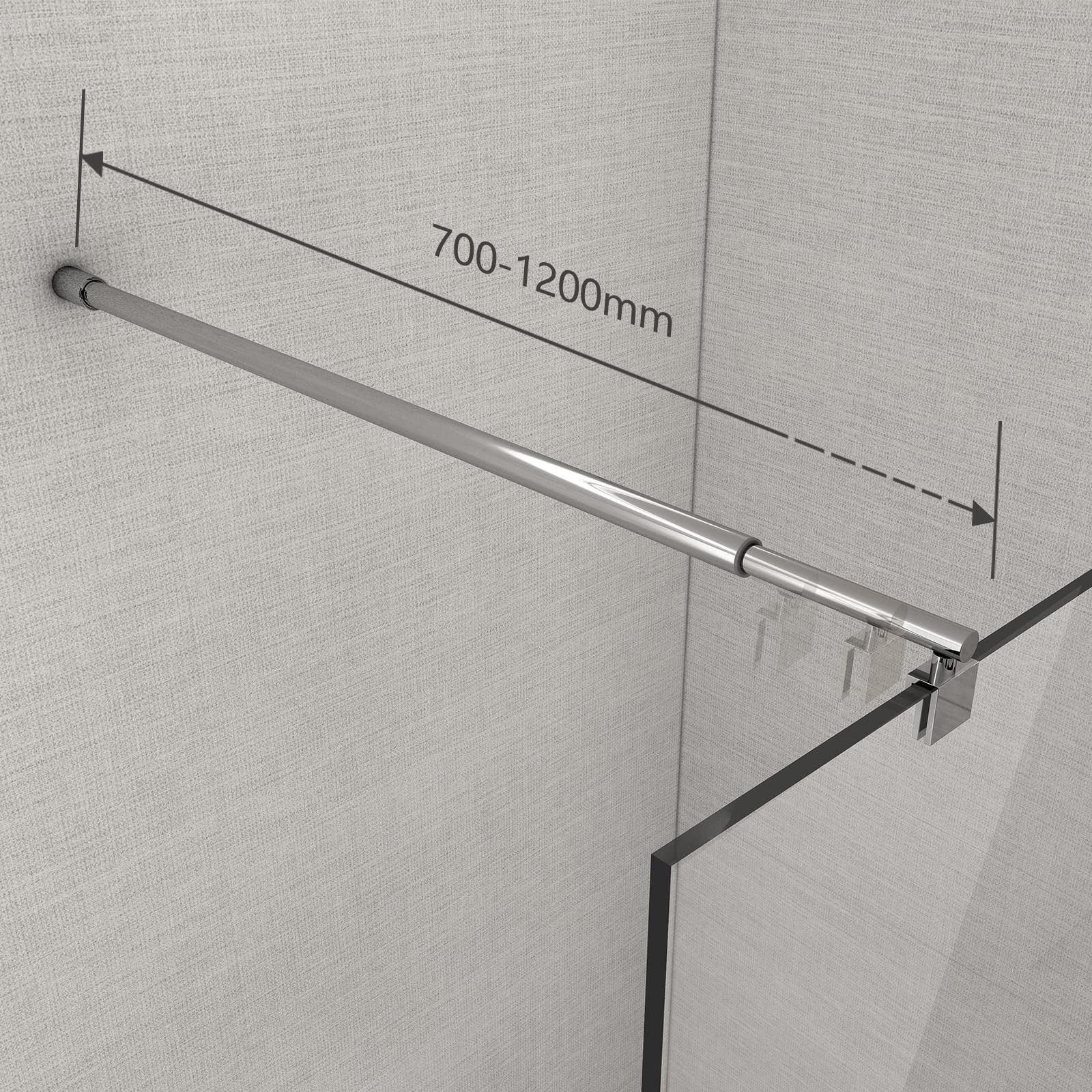 Shower Screen Bracket EMKE Adjustable Shower Screen Support Bar - Fits ...