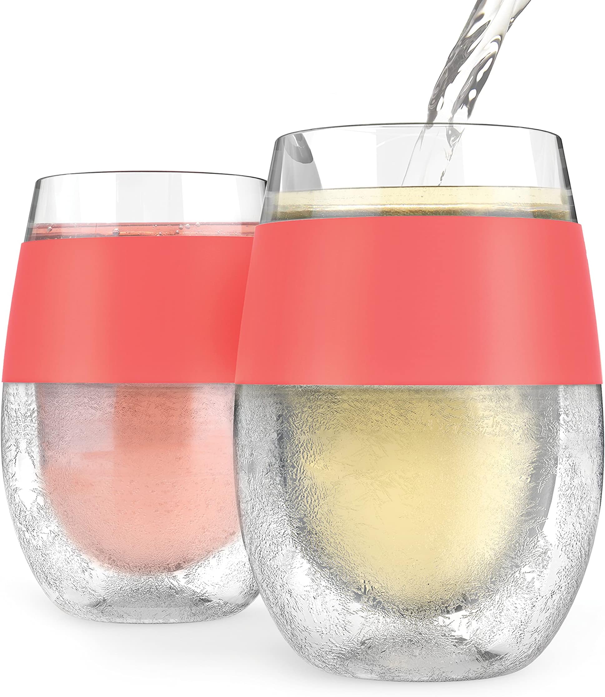 Host Wine Freeze Cooling Cups in Coral (Set of 2) by HOST 5166