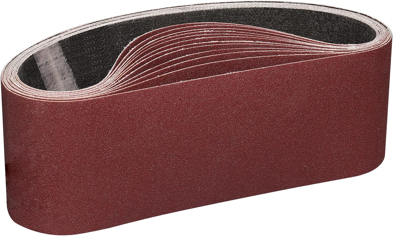 3 x 21 Inch Sanding Belts 80 Grits - 10 Pack Sander Belts for Belt Sander, Best for Sanding Wood,Metal and Paint