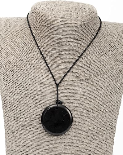 Miniatura 2 de Colgante de Shungite con piedra de protección EMF curativa para chakra y equilibrio energético, talla única , Piedra