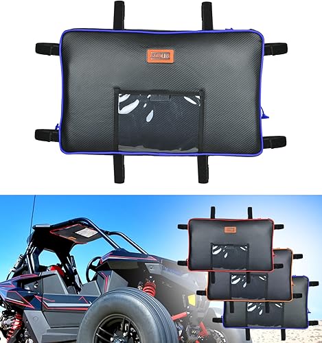 Miniatura 9 de Goldfire RZR Bolsa de techo UTV, bolsa central de almacenamiento de techo de gran capacidad, bolsa de equipo impermeable para accesorios de