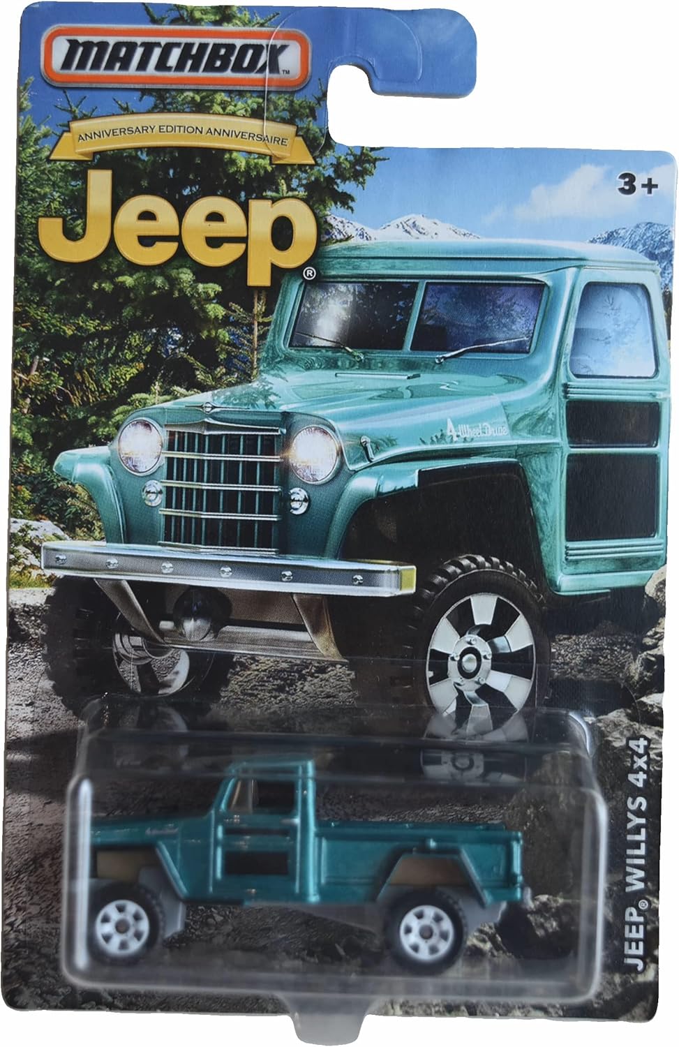 Matchbox 2020 Jeep Gladiator Die-Cast Toy Car | Red Jungle Edition | Collectible Miniature Vehicle With Flashing Light