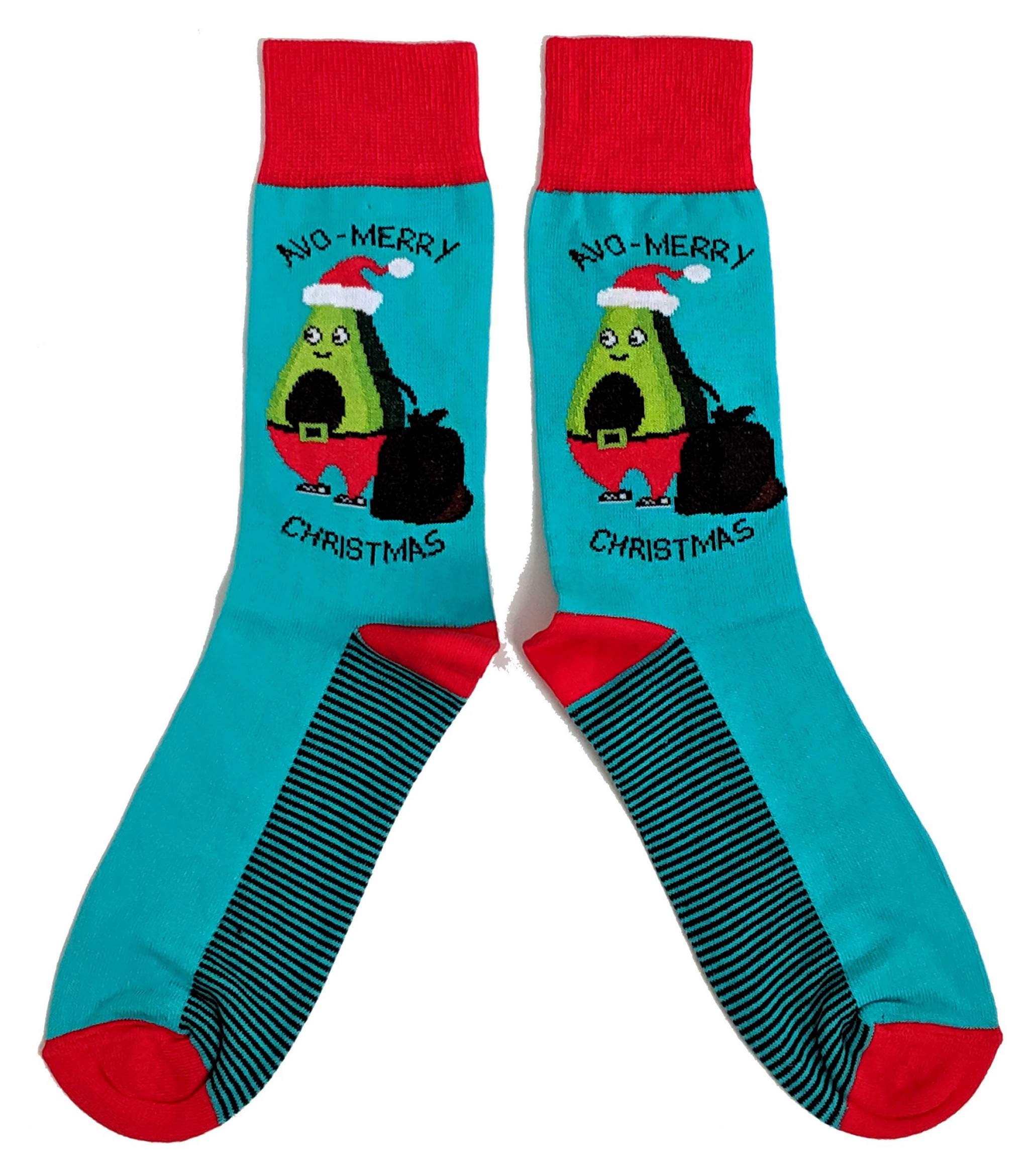 Mens Avo-Merry Christmas Avocado Socks UK 6-11 /Eur 39-45 /USA 7-12