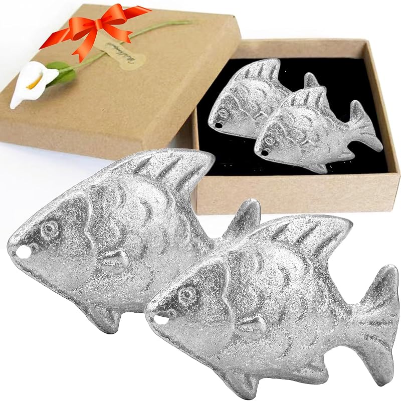 Daxiongmao Utensílio Culinário de Ferro em Formato de Peixe, Pacote com 2
