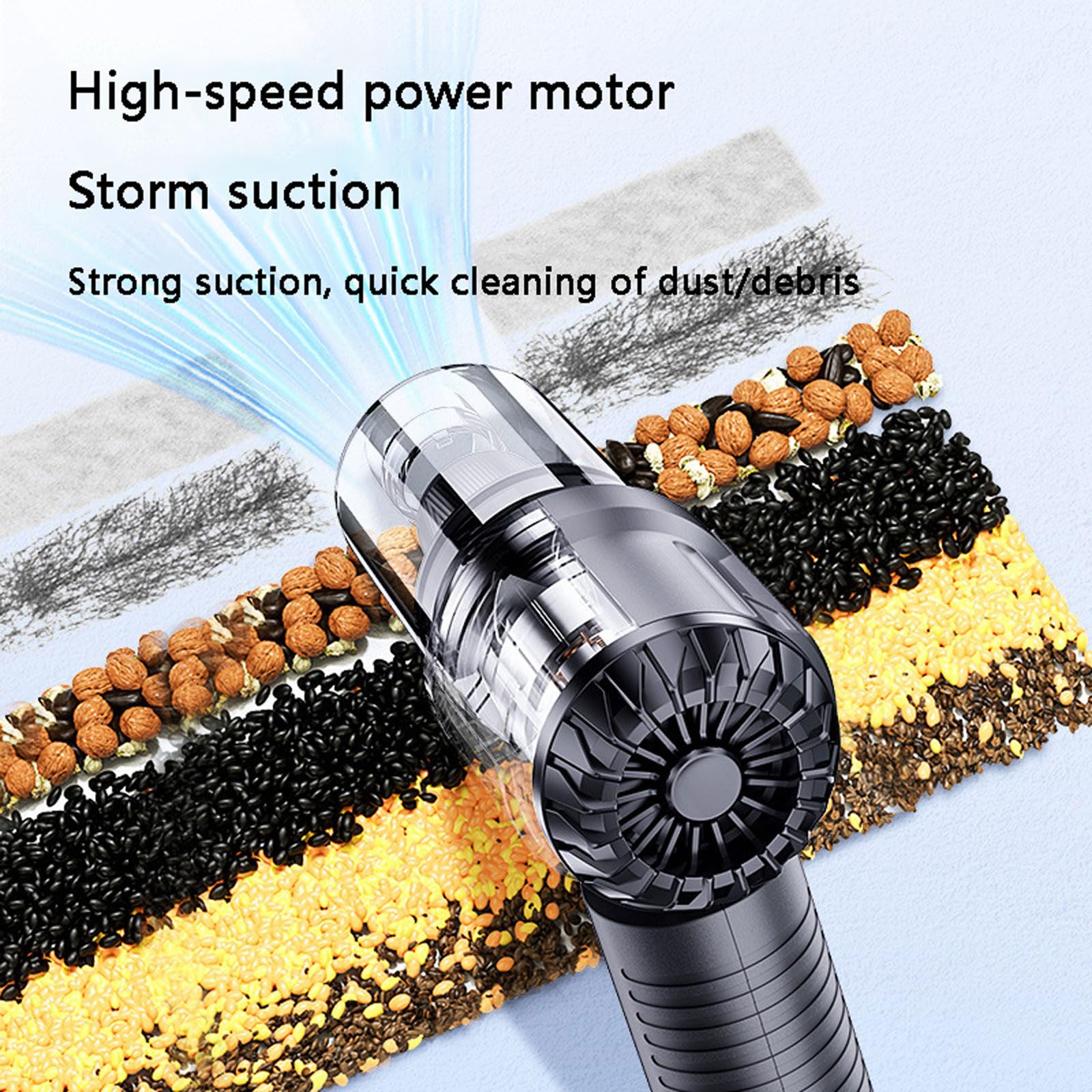 aspiradora para Coche, Mini aspiradora Recargable por USB con Motor sin escobillas