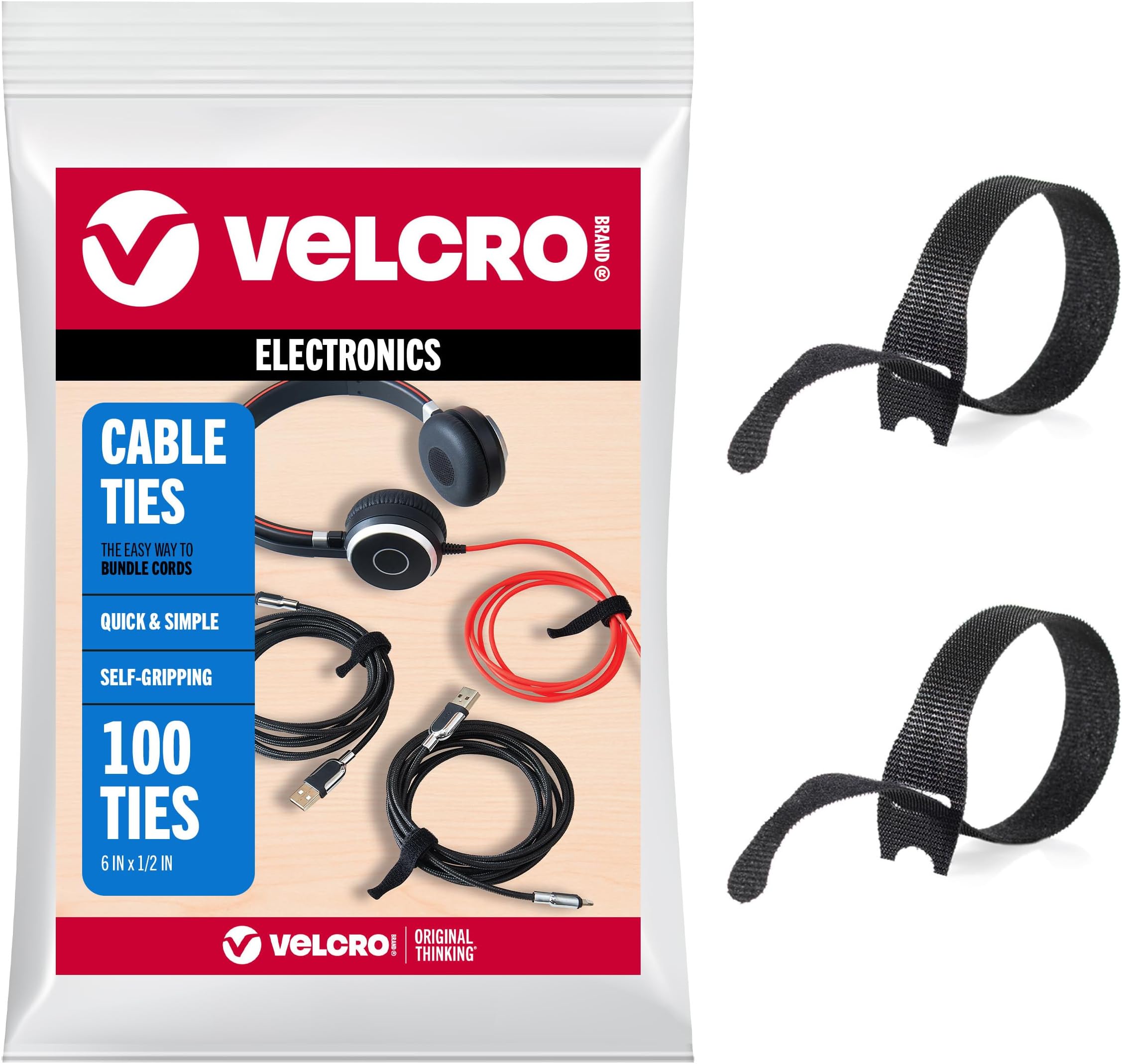 VELCRO Brand Reusable Cable Ties