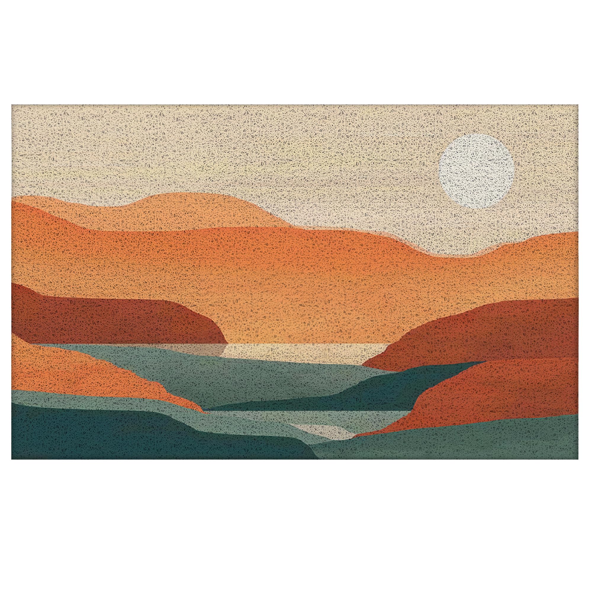 LUVADIAN Boho Door Mat - Bohemian Sunset Mountain Front DoorMats Outdoor,Welcome Mat, Bohemian Door Mat Doormat Outdoor Indoor Entrance, Indoor Door