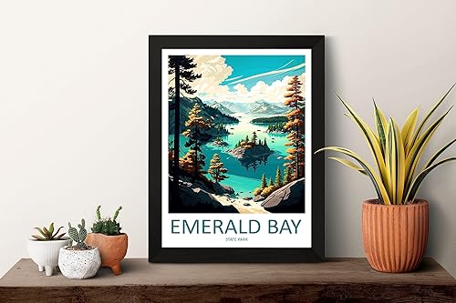 Miniatura 2 de Emerald Bay State Park - Arte de pared para colgar en la pared, decoración del hogar, decoración del hogar, amantes del arte de California