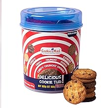 CookieMan Assorted Cookies Tub – 600 + 100g Extra | Jumbo Family Pack of Premium, Choco Chip, Butter Cashew, Mocha Cookies | Cookie Gift Pack | Biscuits for Friends & Family