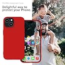 YATWIN Silicone Back Case for iPhone 13 Mini, Soft-Touch Phone Back Cover for Apple iPhone 13 Mini - Red gallery image