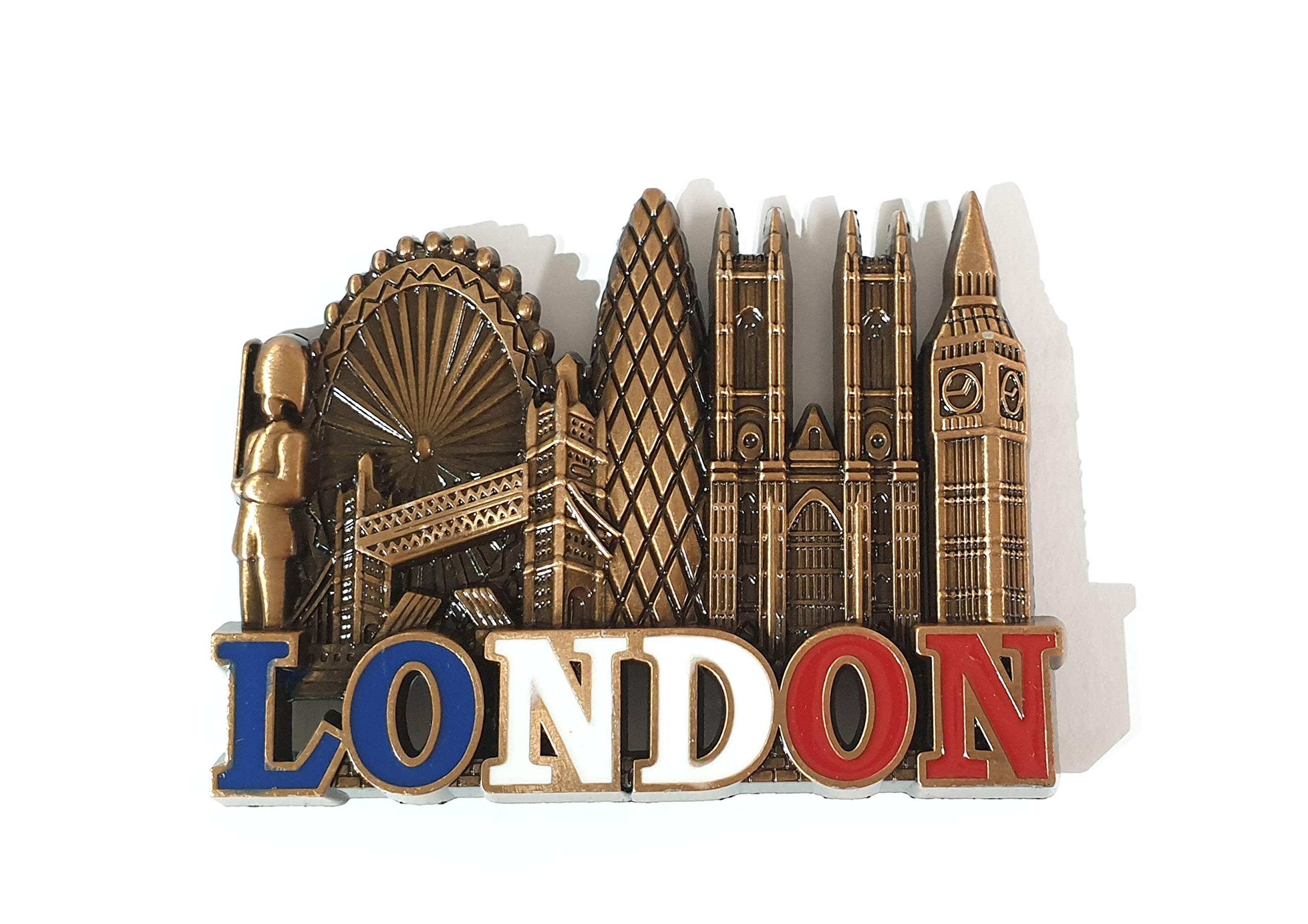 Homeelabador Copper Homeelabador® 3D Metal Fridge Magnets London Icons Tourist Gifts Souvenirs ( London)