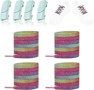 No Tie Shoe Laces Elastic Tieless Shoelaces Magnetic Quick Release Clasp & Shoelaces fits Sneakers Canvas Shoes