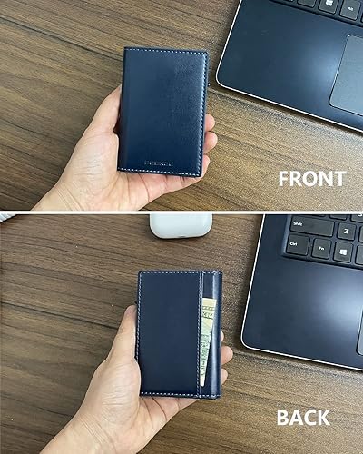 Miniatura 4 de POSKOU Pop Up Credit Card Holder Wallet for Men RFID Blocking Smart Slim Metal Minimalist Card Wallet