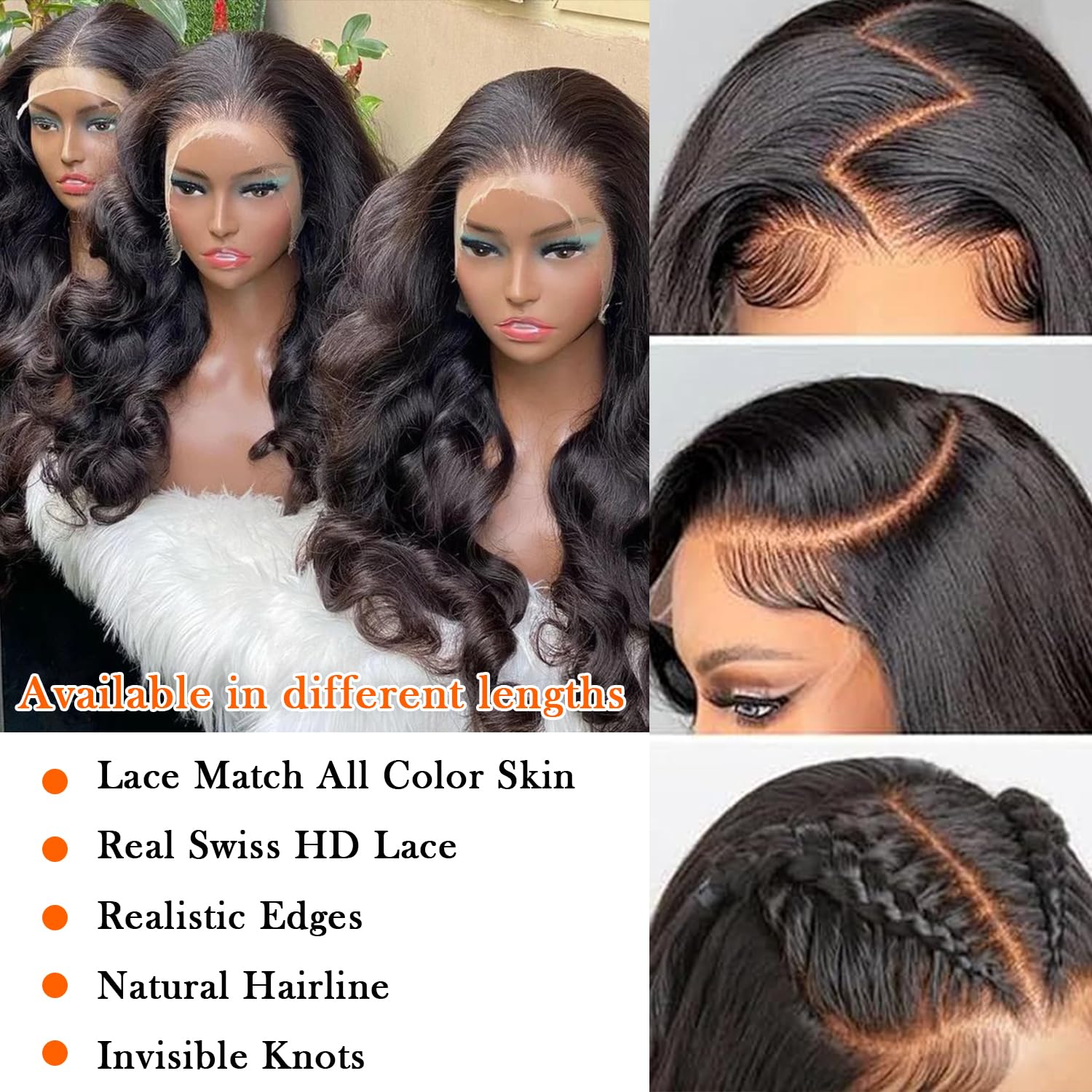 30 Inch Body Wave Lace Front Wigs Human Hair 13x4 HD Lace Frontl Wigs Human Hair wig 200% Density Glueless Wigs Human Hair Pre Plucked Pre Cut with Natural Hairline Baby Hair Wig for Black Women