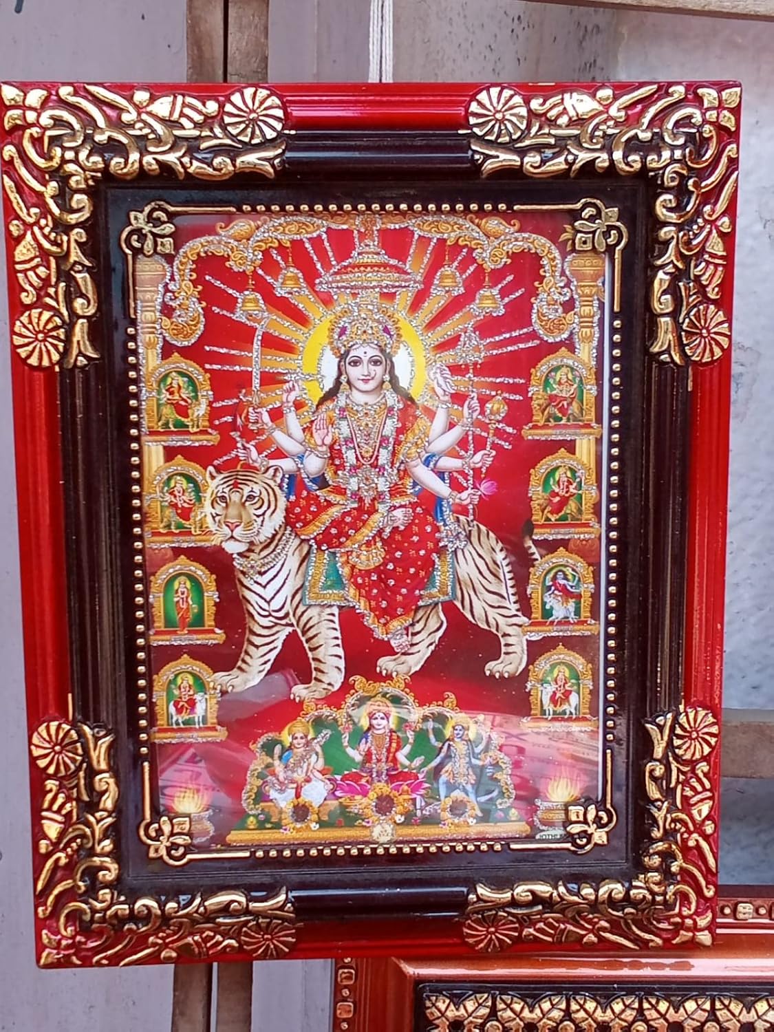 Prince Enterprises Company Durga Maa Photo Frame God