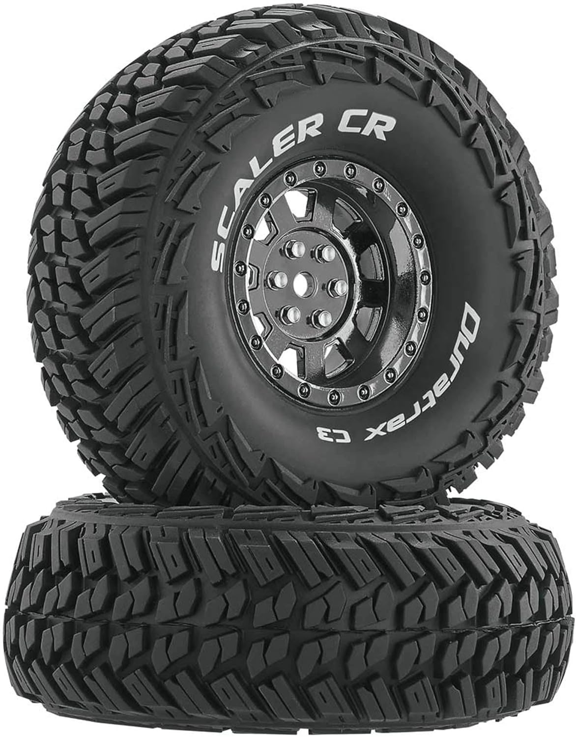 Duratrax Scaler CR C3 Mounted 1.9" Crawler Tires Chrome 2 DTXC4023