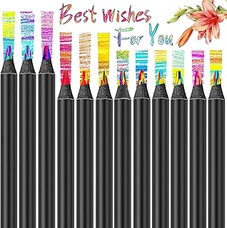 soodyoow Juego 12 Lápices Colores Profesionales, Lápices de Colores Arcoíris, Lápices Multicolores, Lápices de Dibujo Profesional Perfectos Para Adultos y Artistas que Dibujan, Colorear y Esbozar