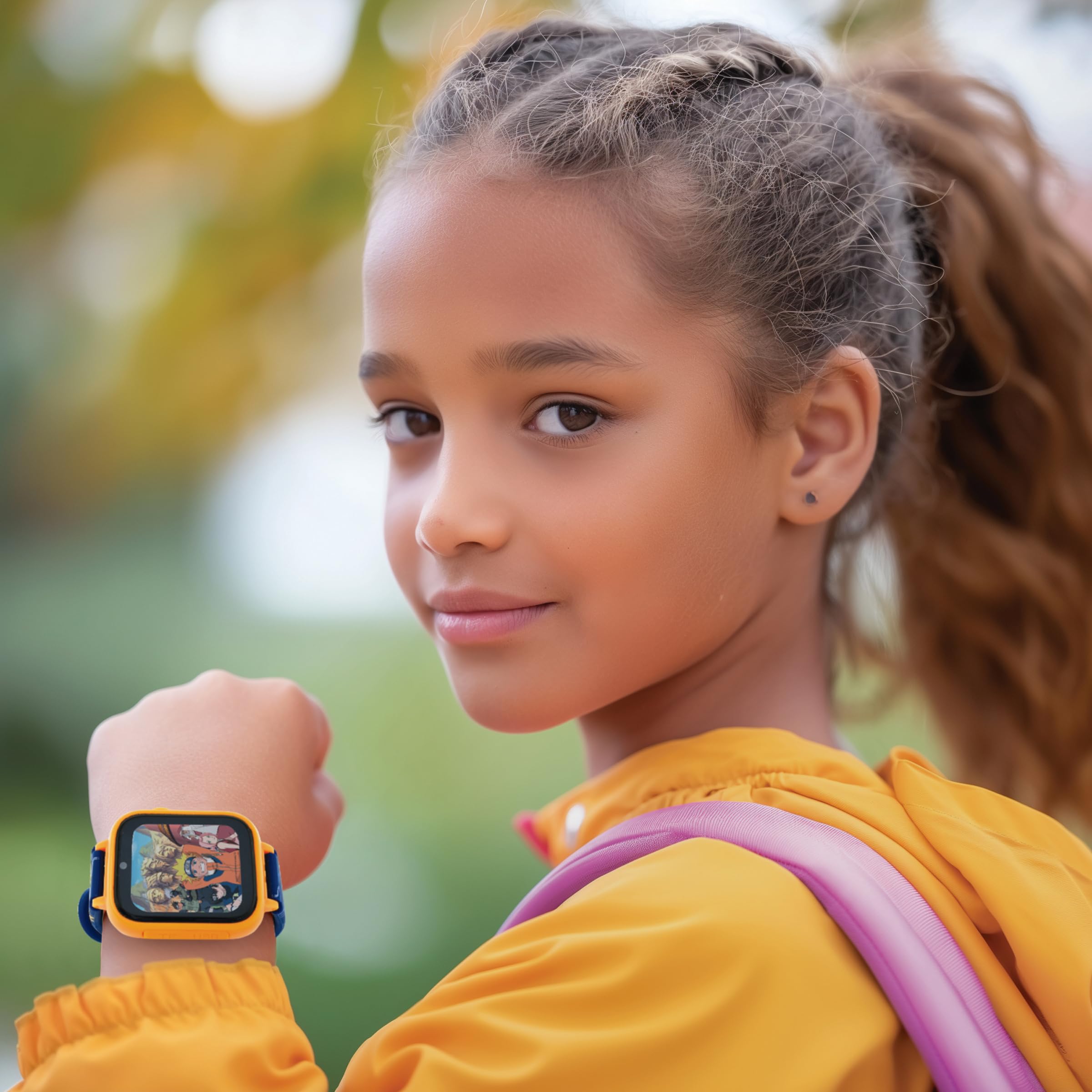 Image secondaire de Montre Connectée Naruto Bluetooth avec Appareil Photo et 8 Go de Mémoire - Orange