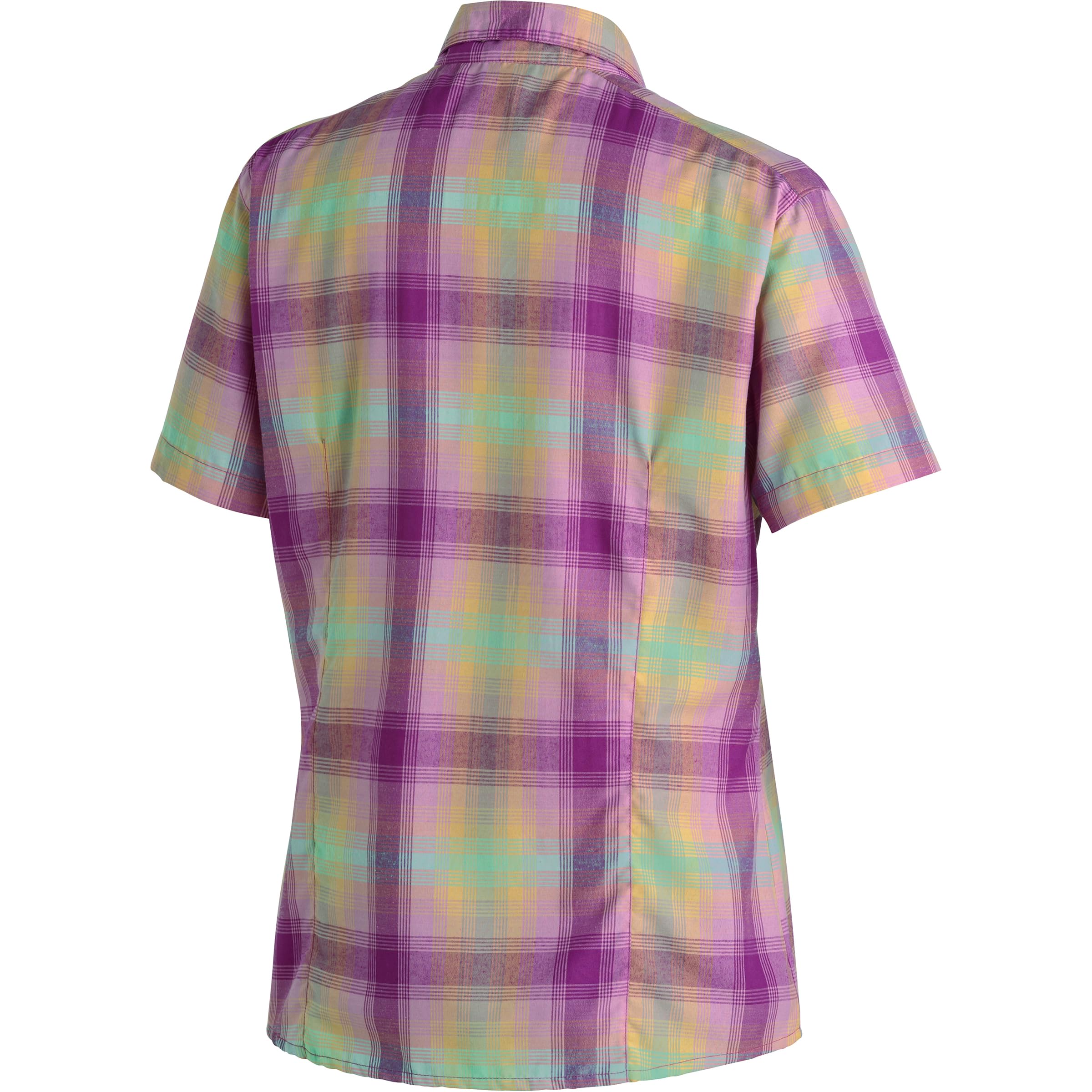 maier sports Donna Philina Camicetta, Lilac-Berry-Yellow-Check, L