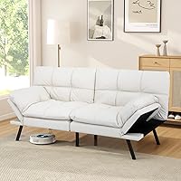 Vista 15 de Sofá cama plegable de espuma viscoelástica convertible con reposabrazos y respaldos ajustables para espacios pequeños, oficina, estudio
