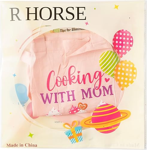 Miniatura 151 de R HORSE Juego de 2 delantales para niños y sombrero de chef, delantal de cocina azul ajustable para niños, kit de pintura y entrenamiento