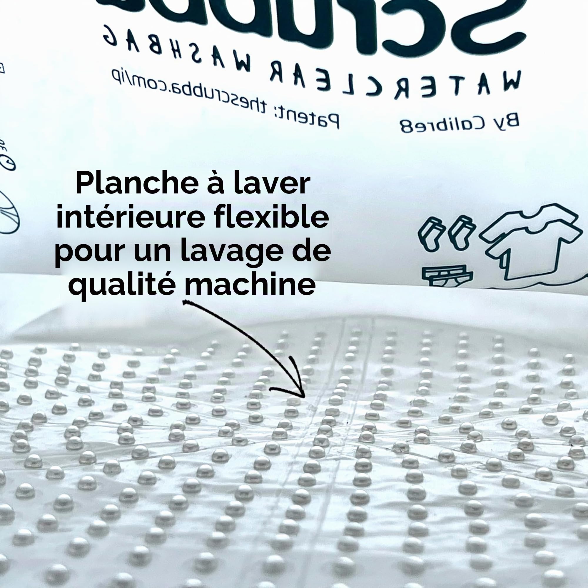 Scrubba WATERCLEAR Sac de Lavage Portable – Machine à laver manuelle légère avec grande ouverture pour rinçage facile – Idéal pour camping, hôtels, lessive & bébés – 195g
