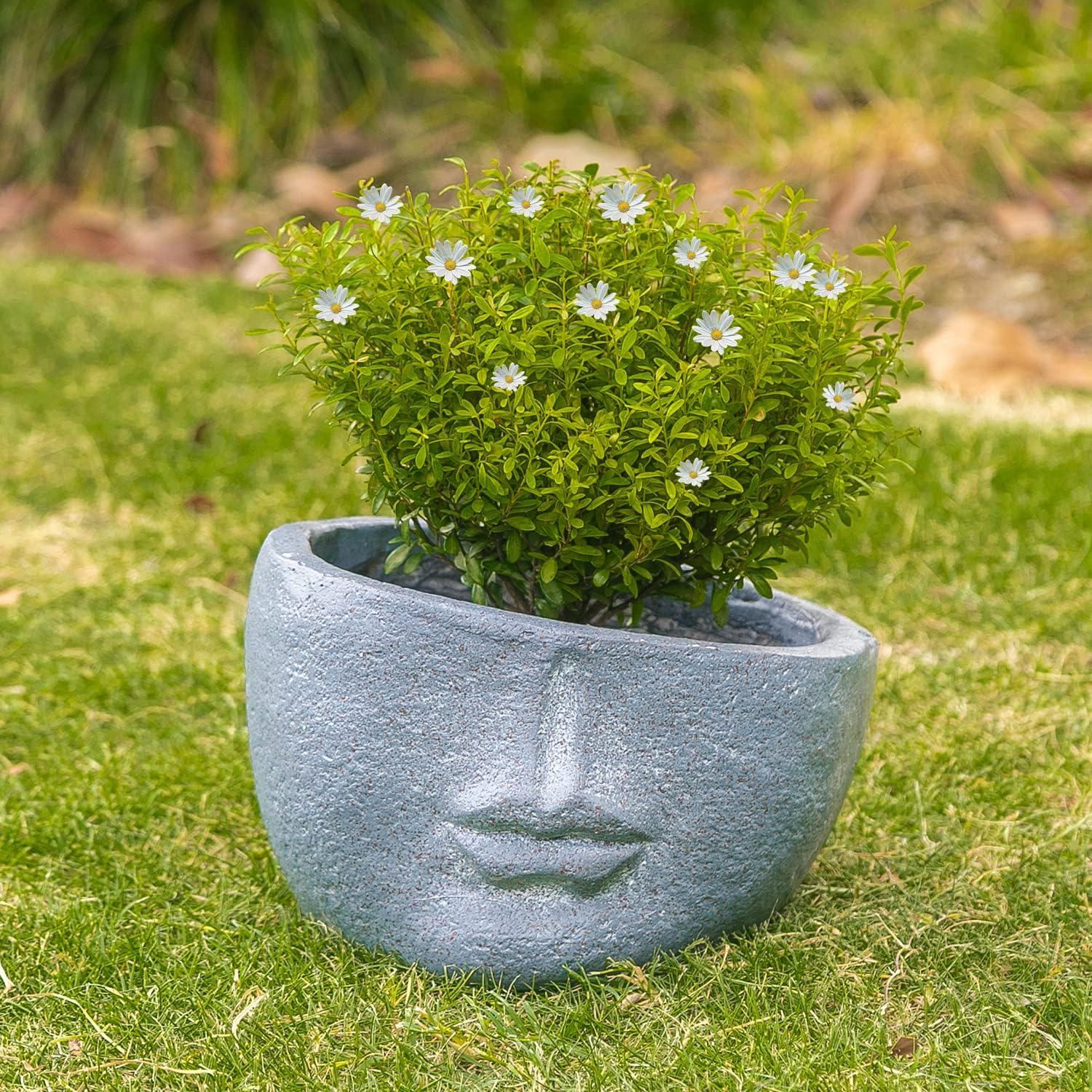 Joveco Face Planters Pots Flower Head Planter, Unique Human Face Garden Pot Succulent Planter for Indoor Outdoor