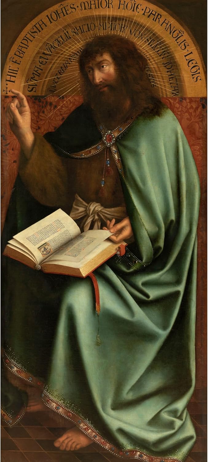 ArtDirect Saint John the Baptist Unframed Art Print Giclee Poster by Jan van Eyck - Ready for Framing with Customization Sizes 4x10, 6x14, 9x20, 16x36, 22x48 and 27x60 inches