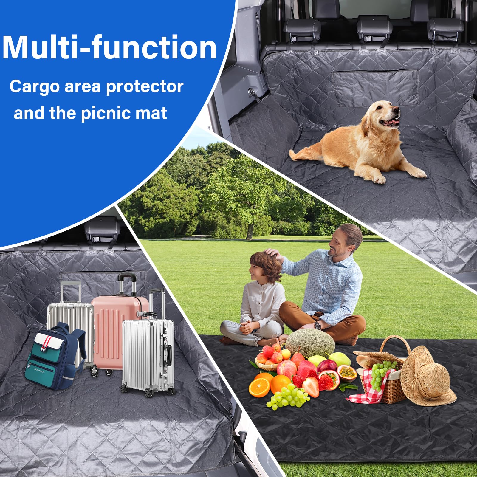 Protector de maletero de coche para perros, funda para maletero de coche con parachoques y protección lateral, impermeable, antideslizante, multicapa, compatible con Ineos Grenadier 2020-2024,
