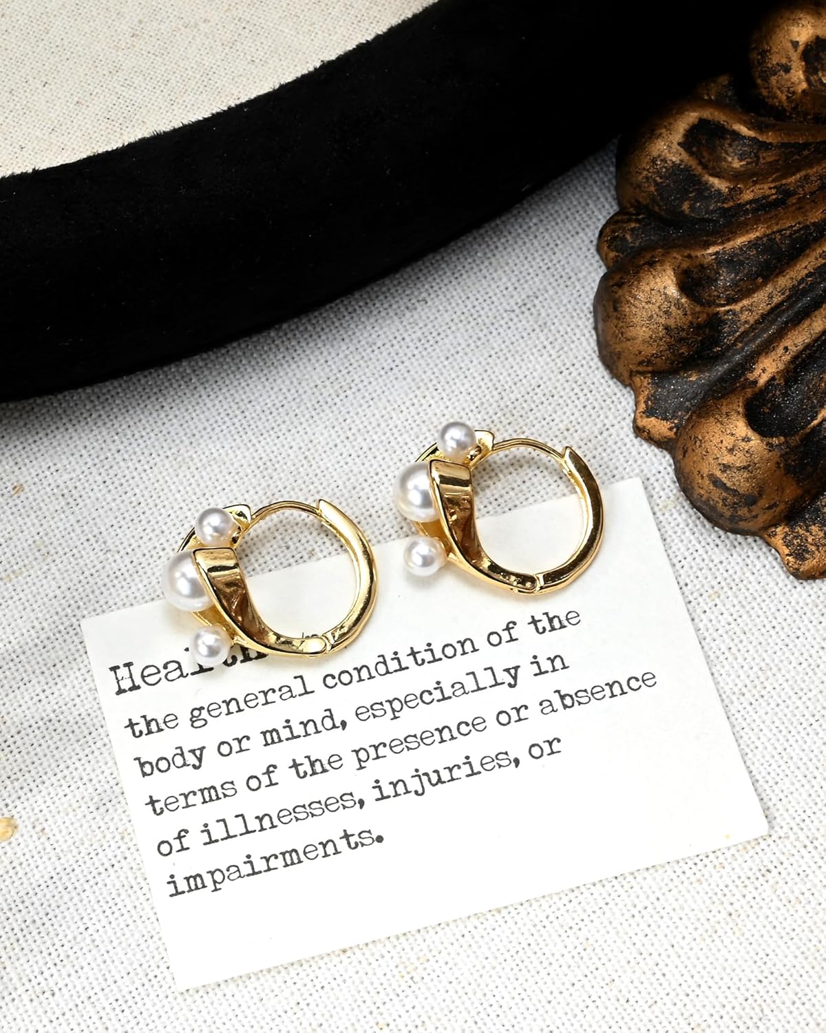 Small 14K Gold Plated Pearl Hoop Wedding Earrings for Bride and Bridesmaids White Pearl Circle Earrings for Women - Image 6