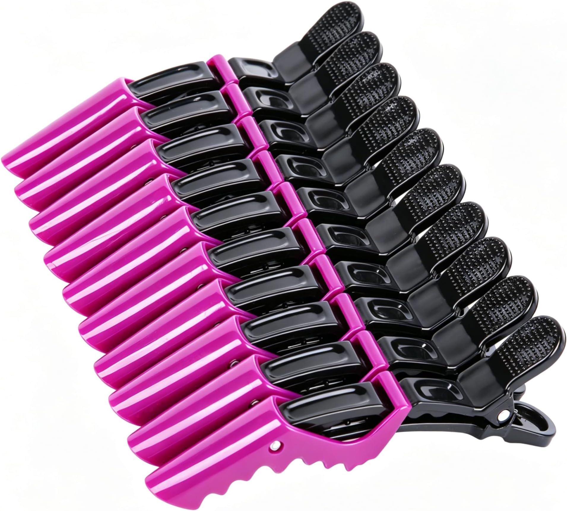 HH&LL Hair Clips for Women by – Wide Teeth & Double-Hinged Design – Alligator Styling Sectioning Clips of Professional Hair Salon Quality - 10Pack (Purple)