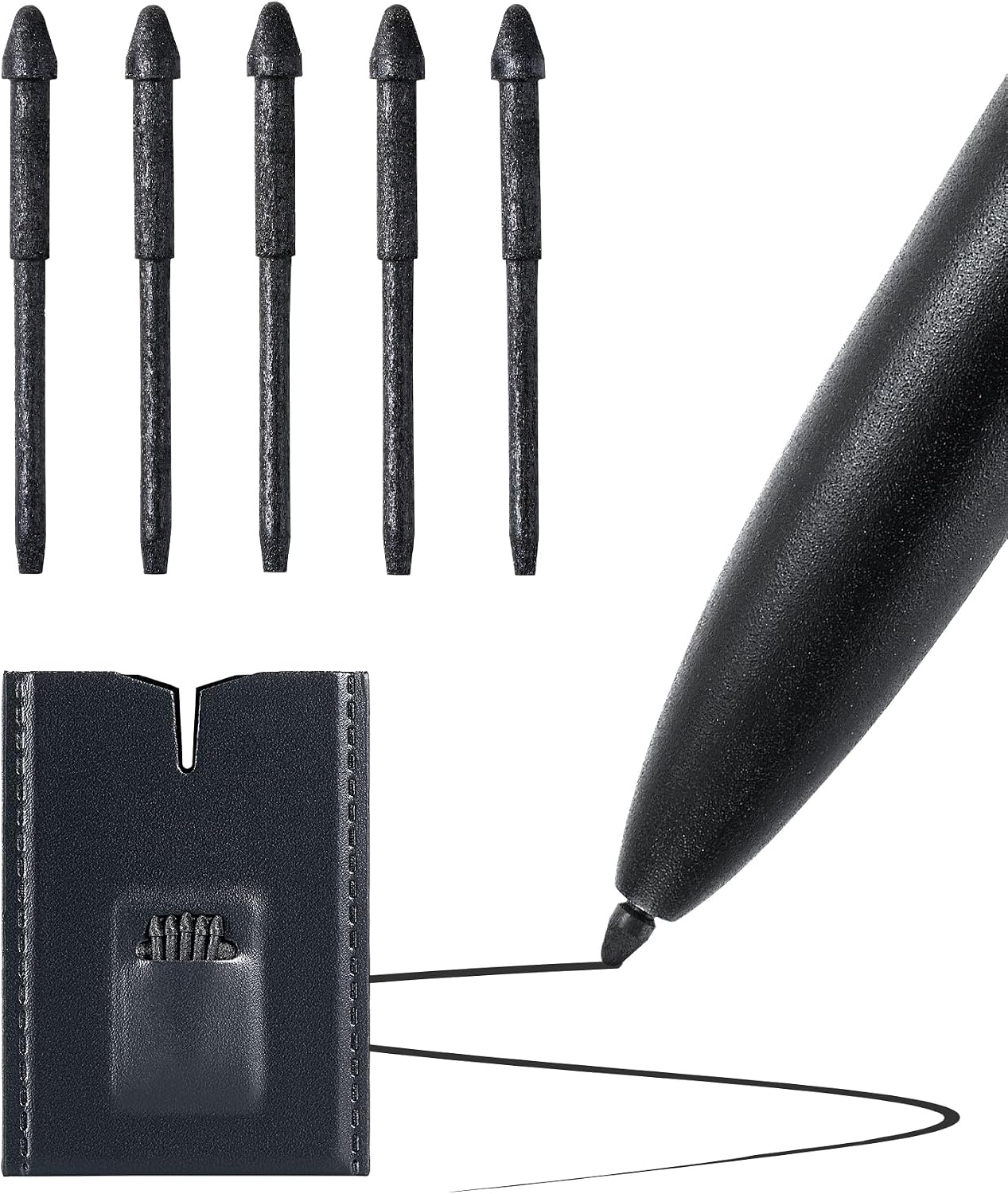 5Pcs Pen Refills for iFLYTEK AINOTE 2 Note-Taking Tablet, Writing Tablet Pen Tips for iFLYTEK Stylus Pen, Replacement Tips Clip with Built-in Tool for Install and Remove