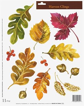 Autumn Color Leaves Window Clings