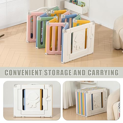 Miniatura 3 de Corralito de juego para bebés, bolígrafos plegables para bebés y niños pequeños, 22 paneles extra grande, valla portátil de astronautas, corralito