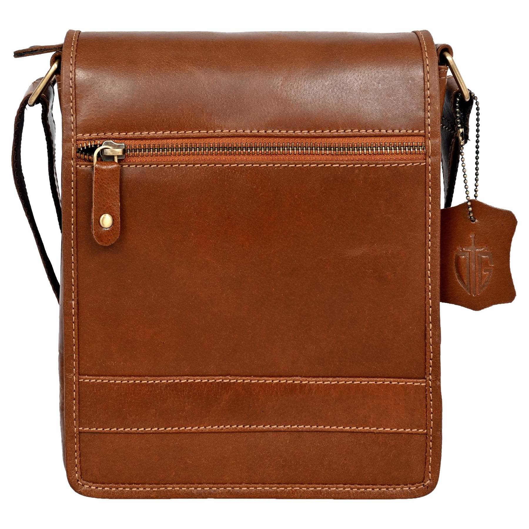 house of olive green Leather Crossbody Bag For Men's, Side Bag with Adjustable Strap, Laptop, Mobile Phone Sling Belt Bag, for Travel, Office Shoulder Side Leather Bag-picture-36
