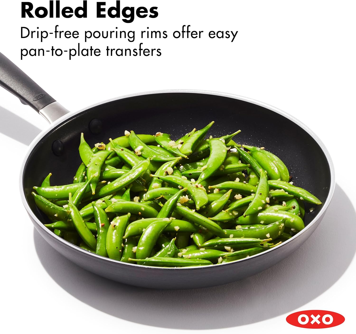 OXO 10” Non-Stick Every Day Frying Pan, BPA-Free Comfort Grip Silicone Handle, Dishwasher & Oven Safe, PFAS-Free Ceramic Skillet, Black - Image 5