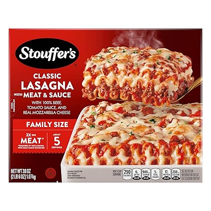 Stouffer’s Classic Lasagna with Meat and Sauce, Family Size, Easy