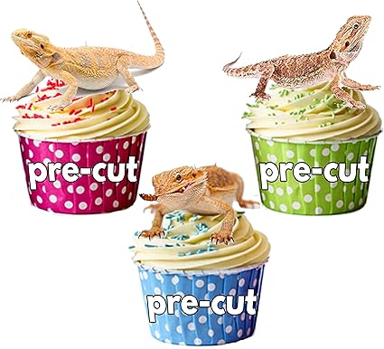 lizard cupcake toppers