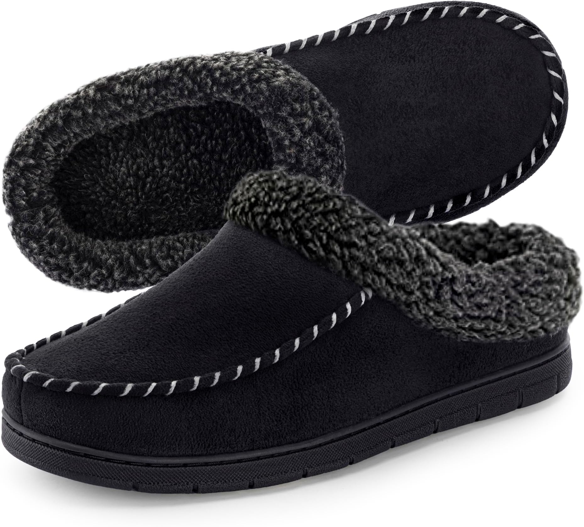 Men's Indoor Outdoor Slippers with Memory Foam
