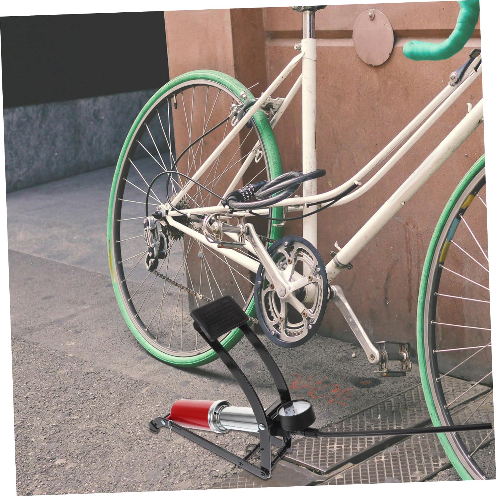 ifundom Bomba de Bicicleta de Hierro Compacta Alta Presión para Neumáticos y Balones, Inflador Portátil Adecuado para Ciclismo y Uso Doméstico