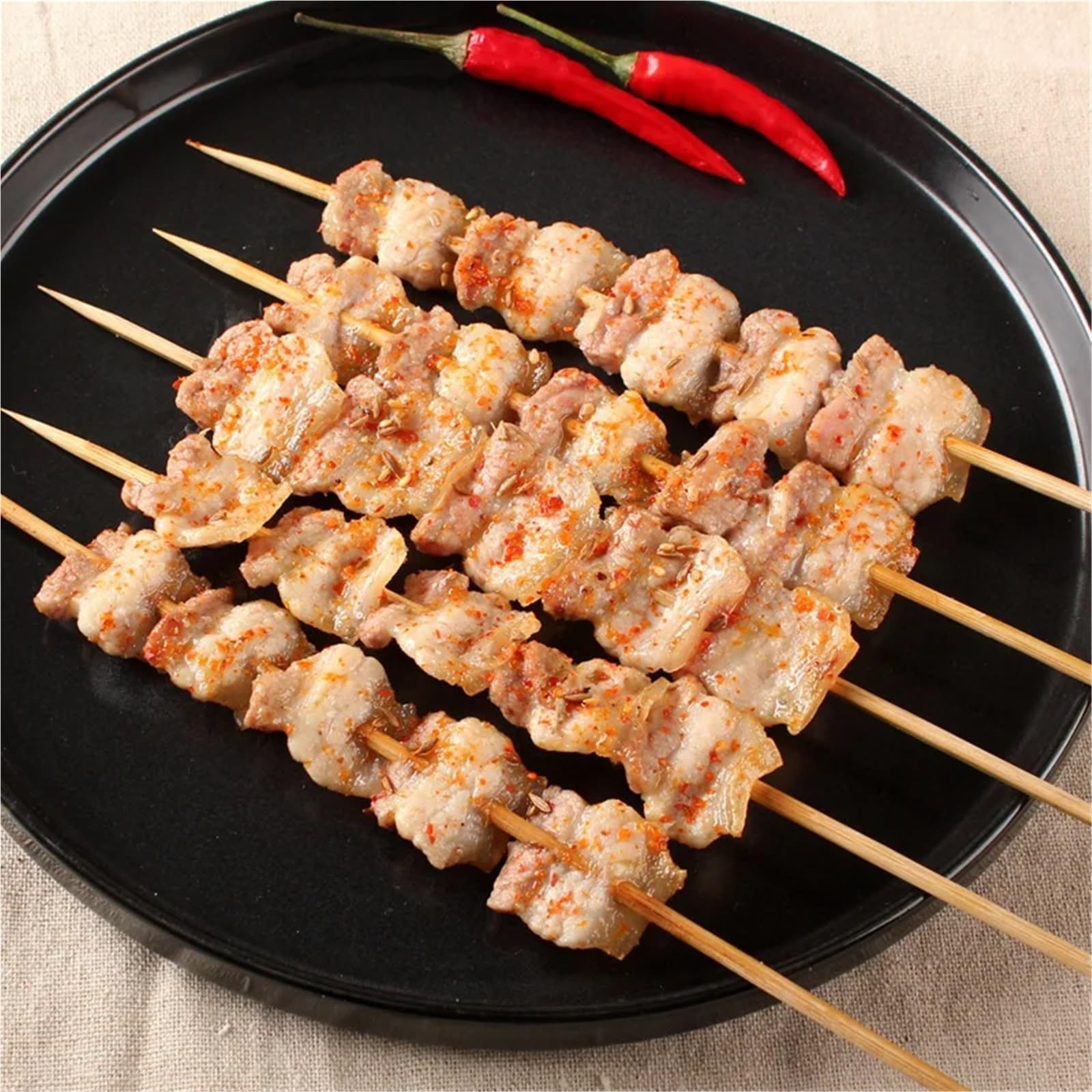 100 szt. 50 cm x 5 mm grill bambusowe szaszłyki tornado zestaw szpikulców do ziemniaków drewniane patyczki igła akcesoria do grilla narzędzie do gotowania