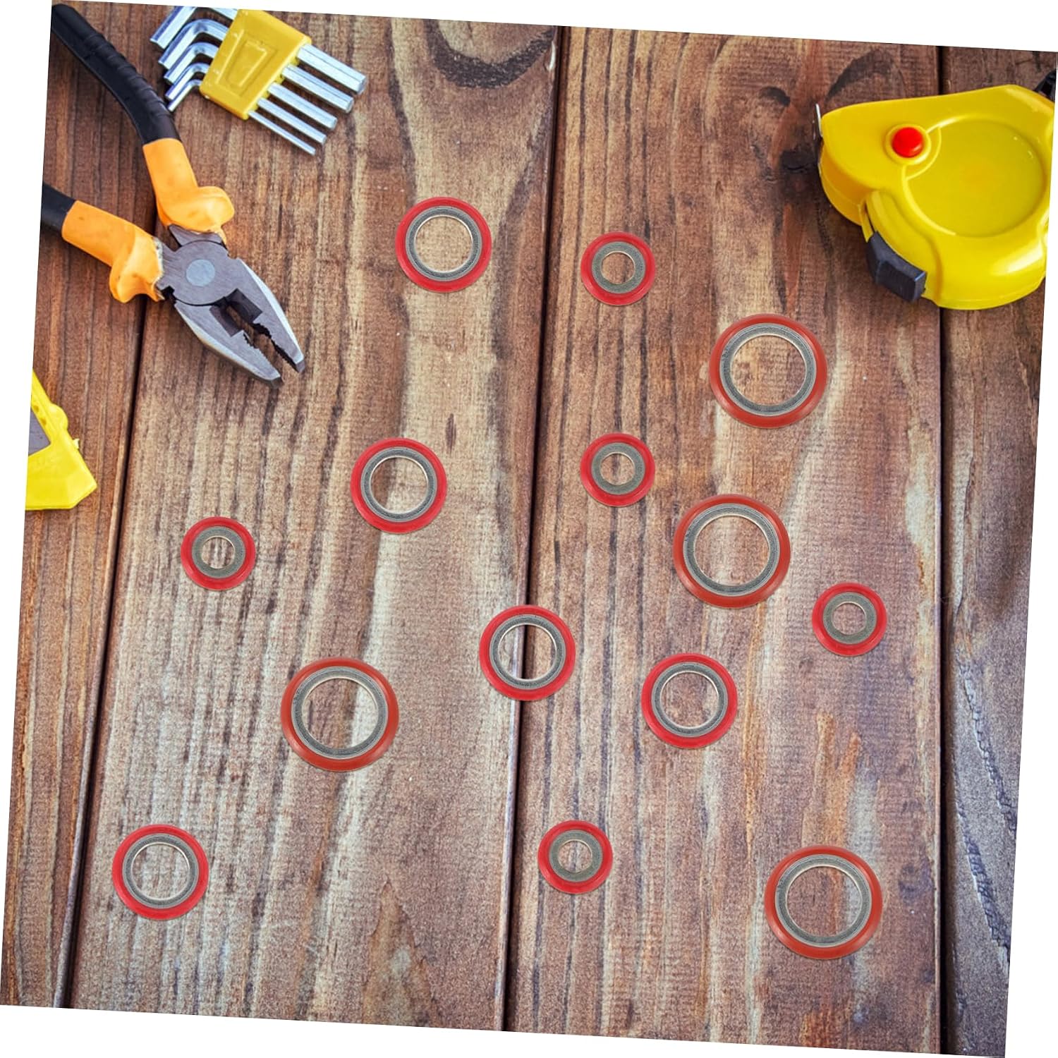 Luxshiny 30pcs Automotive Air Conditioning Compressor Gasket Kit Sealing Washers for Easy Installation Replacement Assortment for Various Vehicle Models